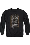 Gildan Batman Arkhams Gate Adult Crewneck Sweatshirt In Black