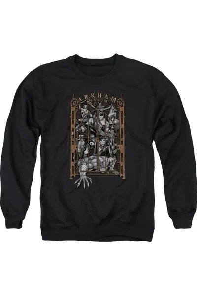 Gildan Batman Arkhams Gate Adult Crewneck Sweatshirt In Black