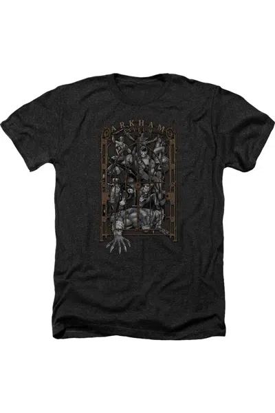 Gildan Batman Arkhams Gate Adult Heather Tee / T-shirt In Black