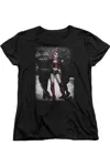 Gildan Batman Arrest Short Sleeve Womens Tee / T-shirt In Black