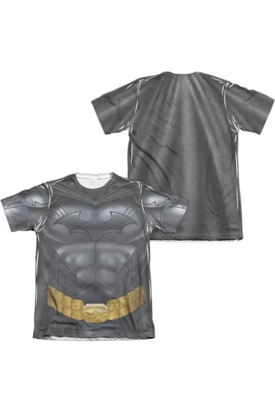 Gildan Batman Athletic Uniform (front/back Print) Adult Poly/cotton Short Sleeve Tee / T-shirt In Gray