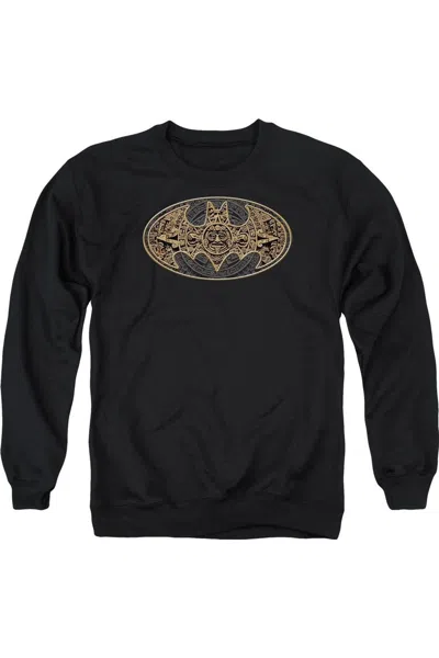 Gildan Batman Aztec Bat Logo Adult Crewneck Sweatshirt In Black