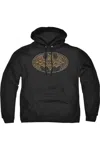 Gildan Batman Aztec Bat Logo Adult Pull Over Hoodie / Hooded Sweatshirt In Black