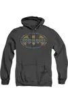 Gildan Batman Aztec Fill Adult Heather Hoodie / Hooded Sweatshirt In Black