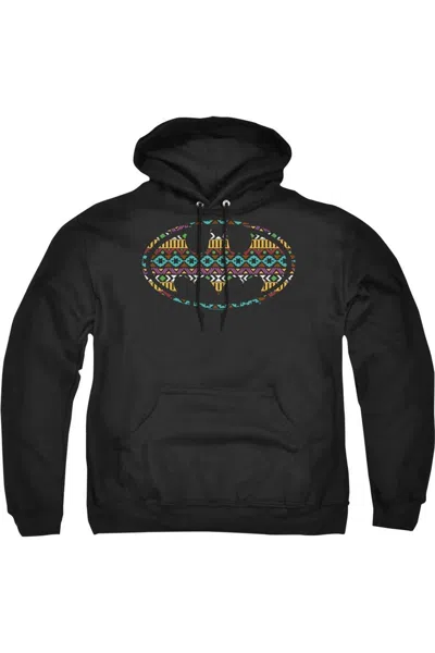 Gildan Batman Aztec Fill Adult Pull Over Hoodie / Hooded Sweatshirt In Black