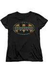 Gildan Batman Aztec Fill Short Sleeve Women´s Tee / T-shirt In Black