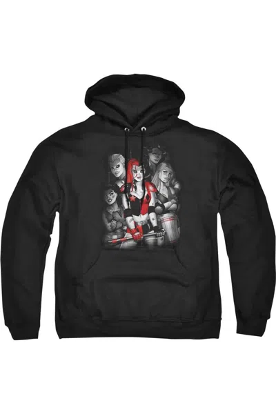 Gildan Batman Bad Gals Bw Adult Pull Over Hoodie / Hooded Sweatshirt In Black