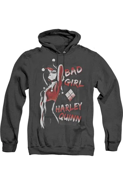 Gildan Batman Bad Girl Adult Heather Hoodie / Hooded Sweatshirt In Black