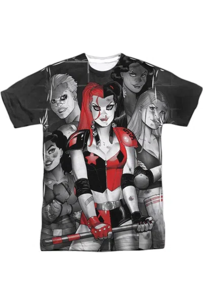 Gildan Batman Bad Girls Short Sleeve Adult Poly Crew Tee / T-shirt In White