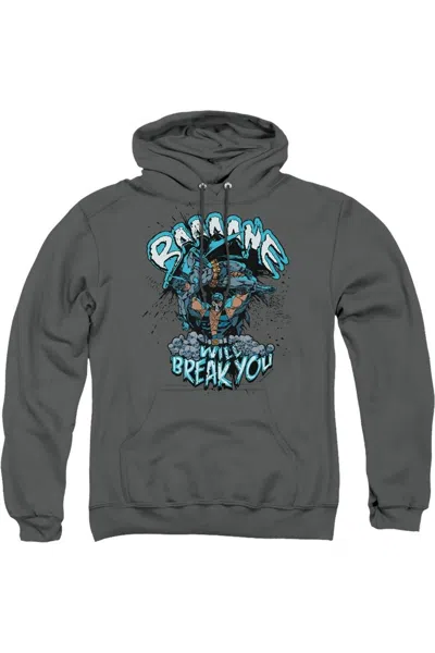 Gildan Batman Bane Will Break You Adult Pull Over Hoodie / Hooded Sweatshirt In Gray