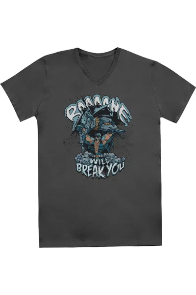 Gildan Batman Bane Will Break You Short Sleeve Adult V Neck Tee / T-shirt In Pink