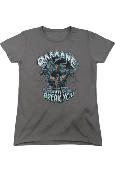 Gildan Batman Bane Will Break You Short Sleeve Womens Tee / T-shirt In Pink