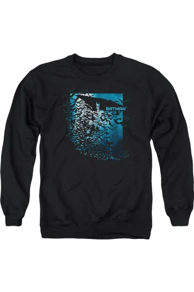 Gildan Batman Bat Among Bats Adult Crewneck Sweatshirt In Black