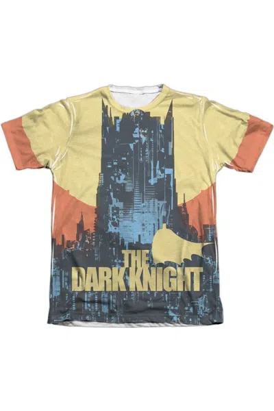Gildan Batman Bat Building Adult Poly/cotton Short Sleeve Tee / T-shirt In White
