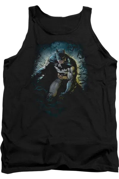 Gildan Batman Bat Cave Adult Tank Top In Black