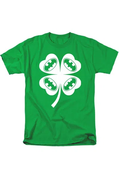 Gildan Batman Bat Clover Short Sleeve Adult Tee / T-shirt In Green