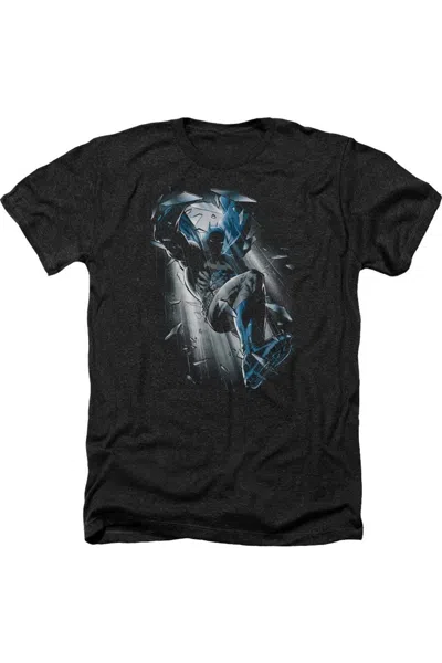 Gildan Batman Bat Crash Adult Heather Tee / T-shirt In Black