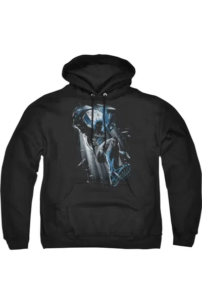 Gildan Batman Bat Crash Adult Pull Over Hoodie / Hooded Sweatshirt In Black