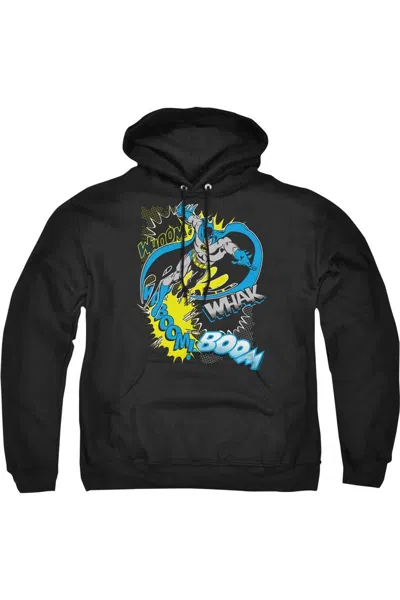Gildan Batman Bat Effects Adult Pull Over Hoodie / Hooded Sweatshirt In Black