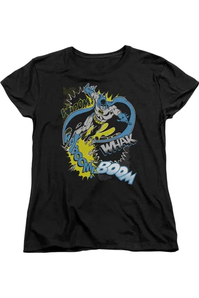 Gildan Batman Bat Effects Short Sleeve Womens Tee / T-shirt In Black