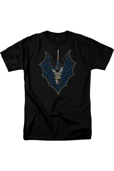 Gildan Batman Bat Fill Short Sleeve Adult Tee / T-shirt In Black