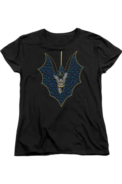 Gildan Batman Bat Fill Short Sleeve Women´s Tee / T-shirt In Black