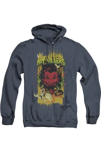 Gildan Batman Bat Killers 2 Adult Heather Hoodie / Hooded Sweatshirt In Blue