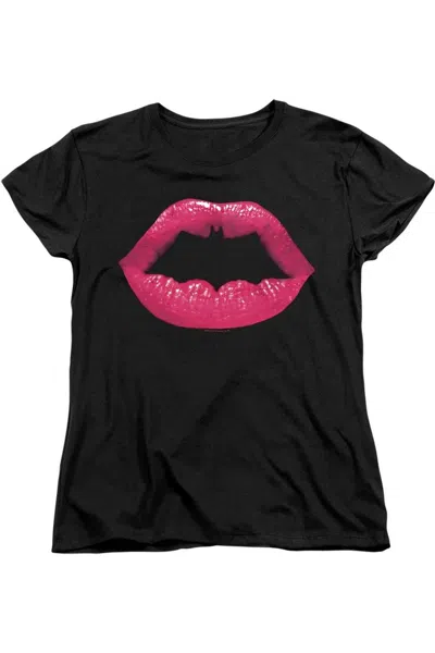 Gildan Batman Bat Kiss Short Sleeve Women´s Tee / T-shirt In Black