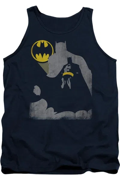 Gildan Batman Bat Knockout Adult Tank Top In Blue