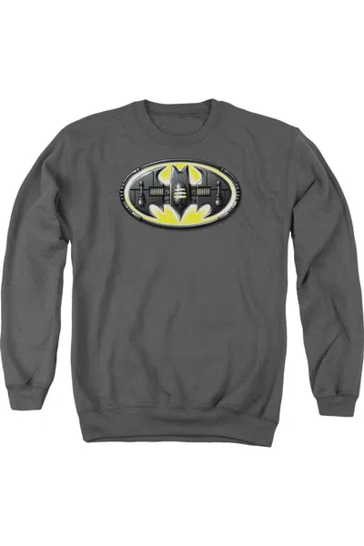 Gildan Batman Bat Mech Logo Adult Crewneck Sweatshirt In Pink