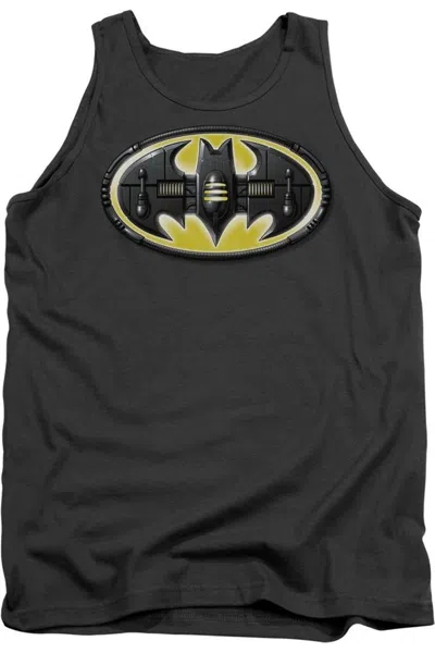 Gildan Batman Bat Mech Logo Adult Tank Top In Gray
