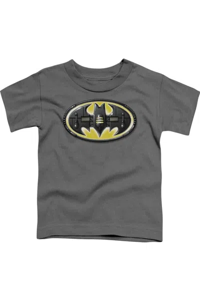 Gildan Kids' Batman Classic Bat Logo Short Sleeve Juvenile Tee / T-shirt In Gray