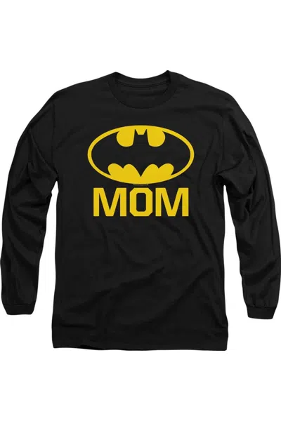Gildan Batman Bat Mom Long Sleeve Adult Tee / T-shirt In Black