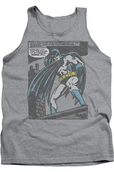 Gildan Batman Bat Origins Adult Tank Top In Gray