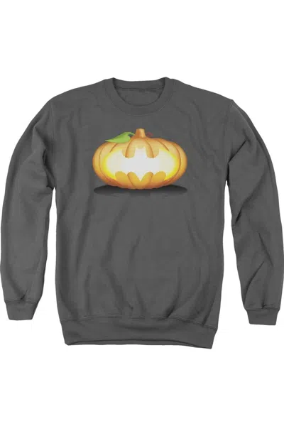 Gildan Batman Bat Pumpkin Logo Adult Crewneck Sweatshirt In Pink
