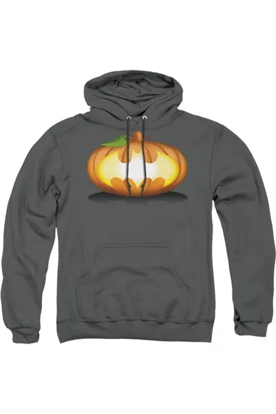 Gildan Batman Bat Pumpkin Logo Adult Pull Over Hoodie / Hooded Sweatshirt In Pink