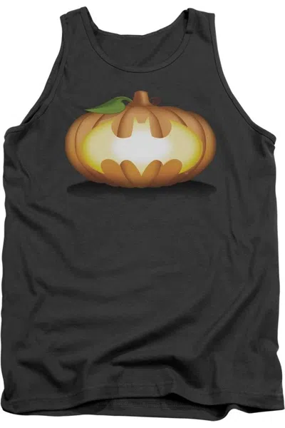 Gildan Batman Bat Pumpkin Logo Adult Tank Top In Pink