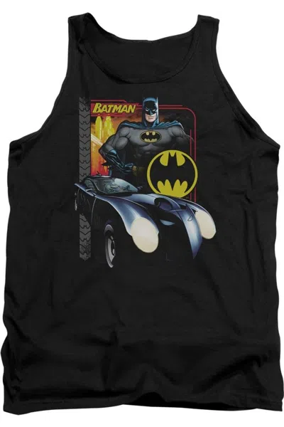Gildan Batman Bat Racing Adult Tank Top In Black