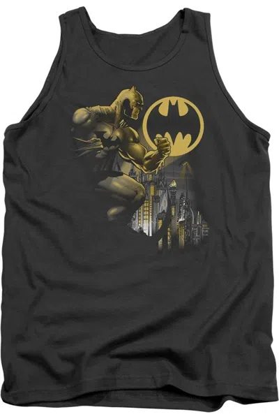 Gildan Batman Bat Signal Adult Tank Top In Pink
