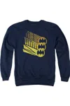 Gildan Batman Bat Signal Shapes Adult Crewneck Sweatshirt In Blue