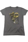 Gildan Batman Bat Signal Short Sleeve Womens Tee / T-shirt In Pink