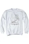 Gildan Batman Bat Sketch Adult Crewneck Sweatshirt In White