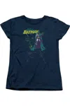 Gildan Batman Bat Spray Short Sleeve Womens Tee / T-shirt In Blue