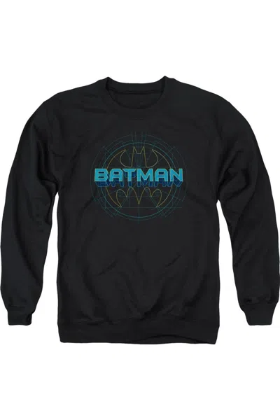 Gildan Batman Bat Tech Logo Adult Crewneck Sweatshirt In Black