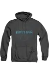 Gildan Batman Bat Tech Logo Adult Heather Hoodie / Hooded Sweatshirt In Black