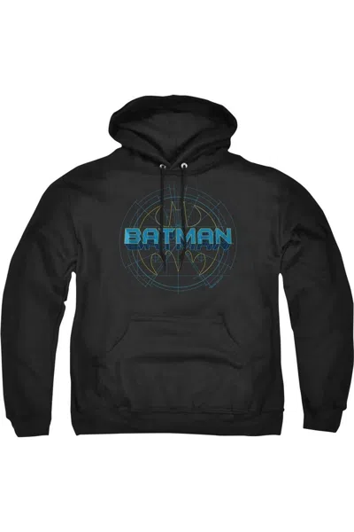 Gildan Batman Bat Tech Logo Adult Pull Over Hoodie / Hooded Sweatshirt In Black