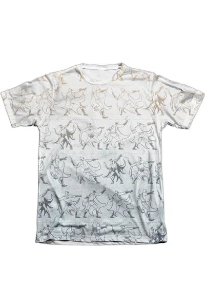 Gildan Batman Batarang Pattern Adult Poly/cotton Short Sleeve Tee / T-shirt In White