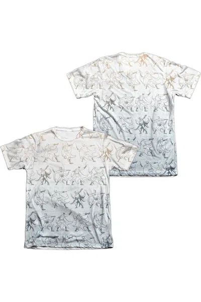 Gildan Batman Batarang Pattern Adult Poly/cotton Short Sleeve Tee / T-shirt In White