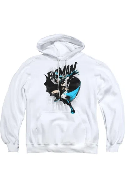 Gildan Batman Batarang Throw Adult Pull Over Hoodie / Hooded Sweatshirt In White