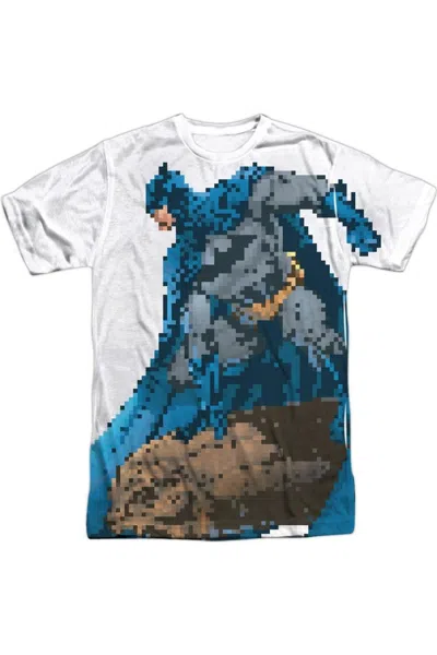 Gildan Batman Batbit Short Sleeve Adult Poly Crew Tee / T-shirt In White
